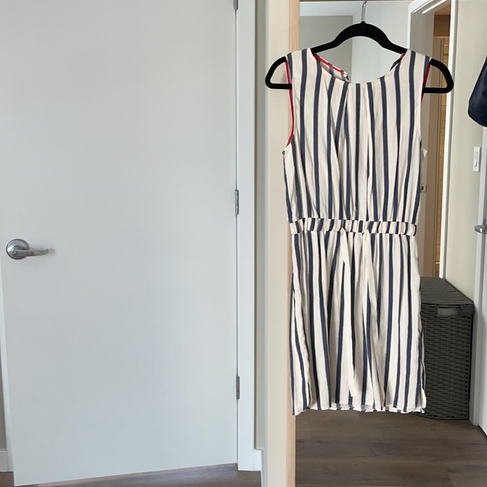 Zara Nautical Stripe Tie Dress